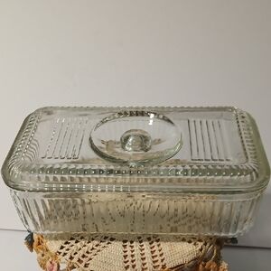 Anchor Hocking Clear Glass Butter Dish